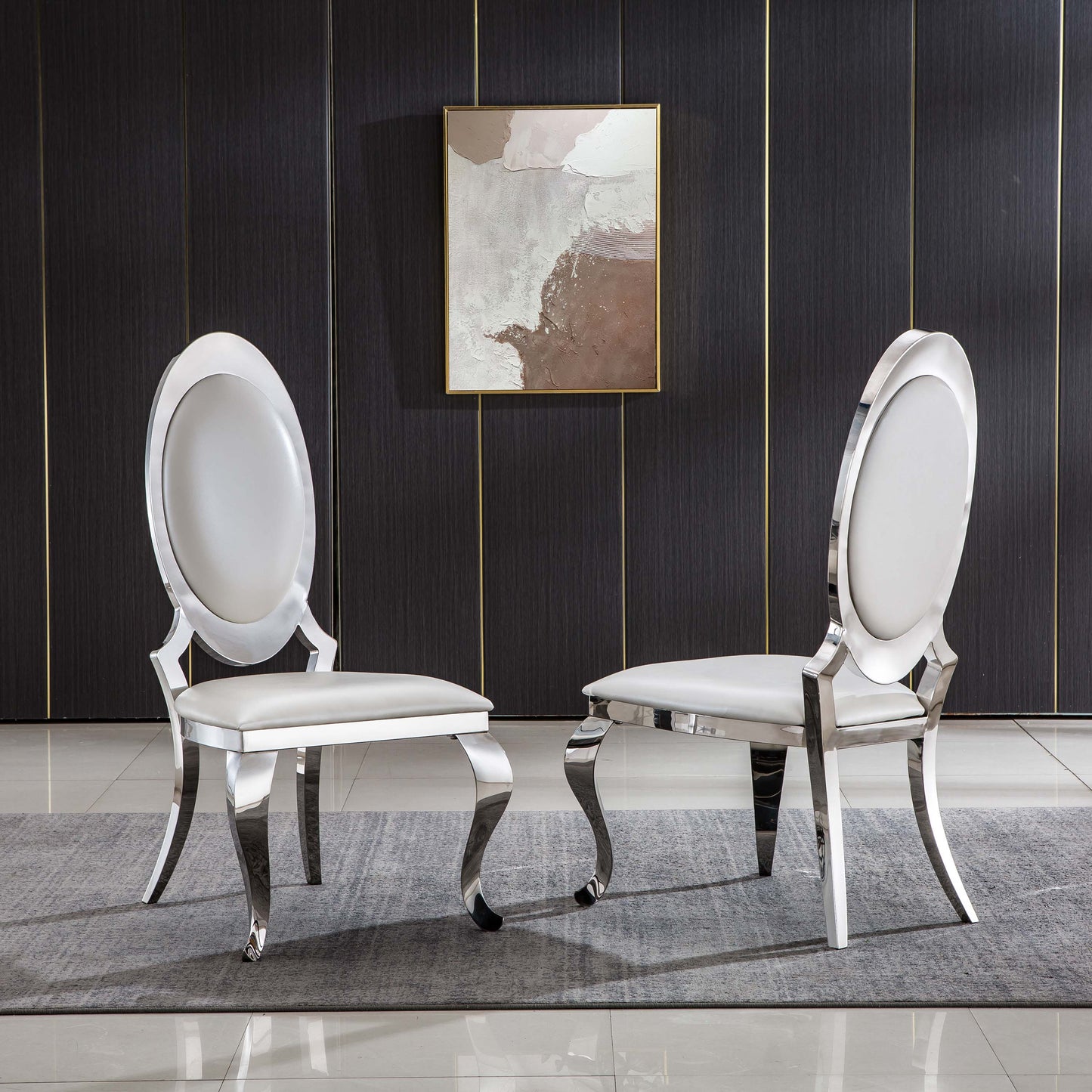 DCK68 Set of 2 Leatherette Dining Chair