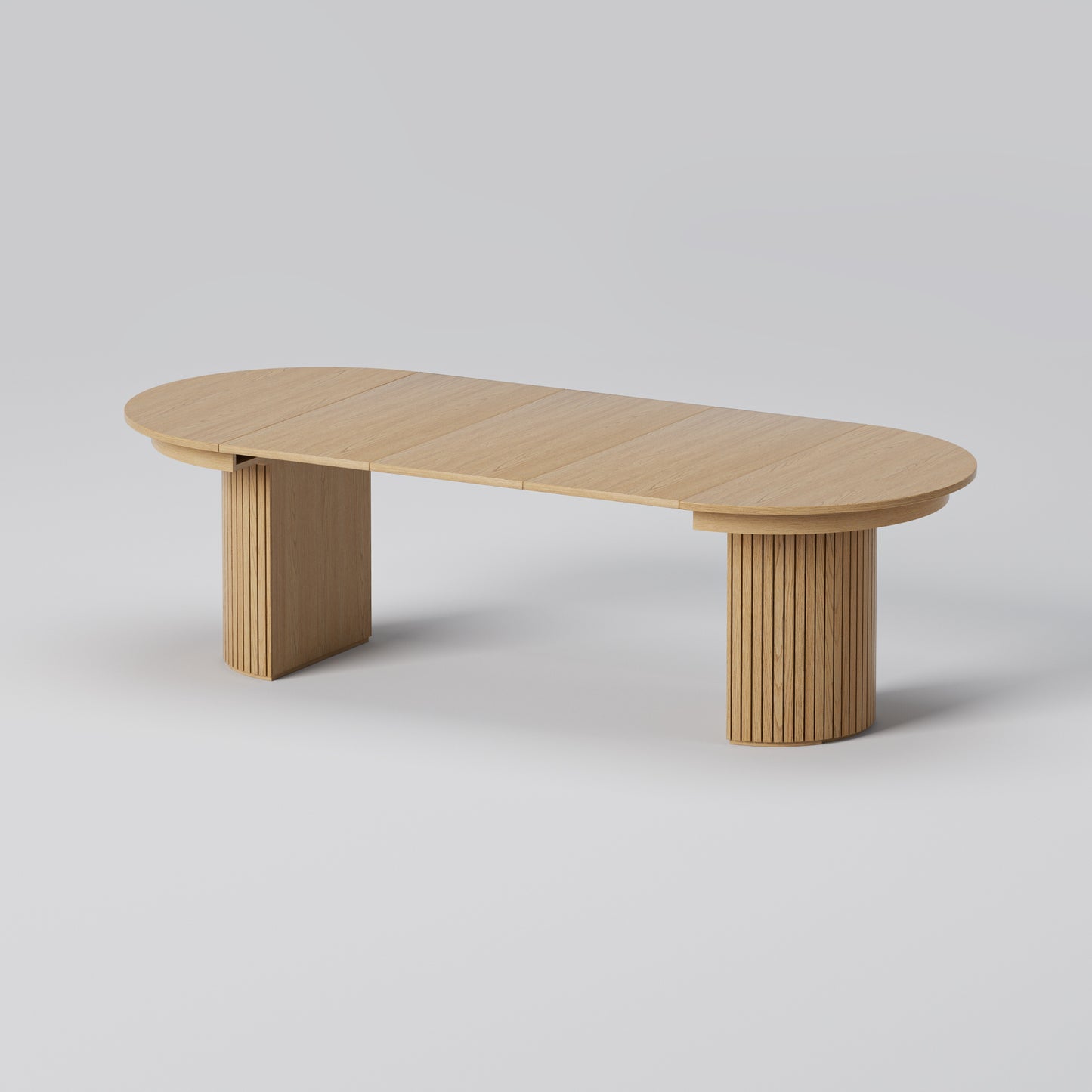 T001 OAK VENEER EXTENDABLE DINING TABLE & SET