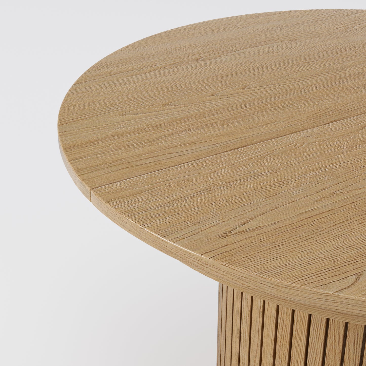 T001 OAK VENEER EXTENDABLE DINING TABLE & SET