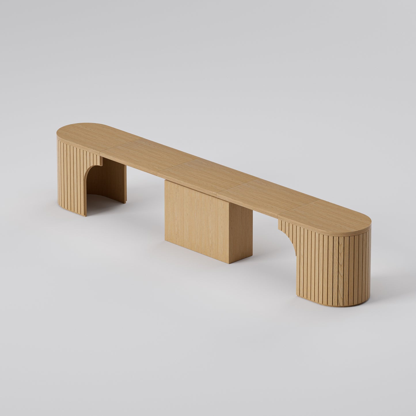 C001 OAK VENEER EXTENDABLE BENCH