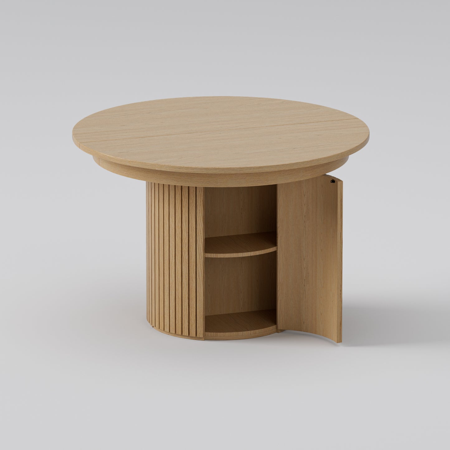 T001 OAK VENEER EXTENDABLE DINING TABLE & SET