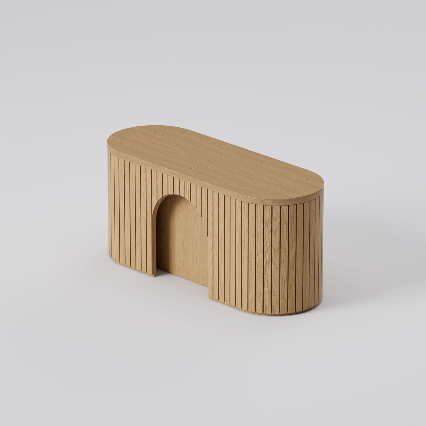 C001 OAK VENEER EXTENDABLE BENCH