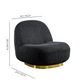 C601 Designer Boucle Swivel Barrel Chair