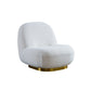 C601 Designer Boucle Swivel Barrel Chair