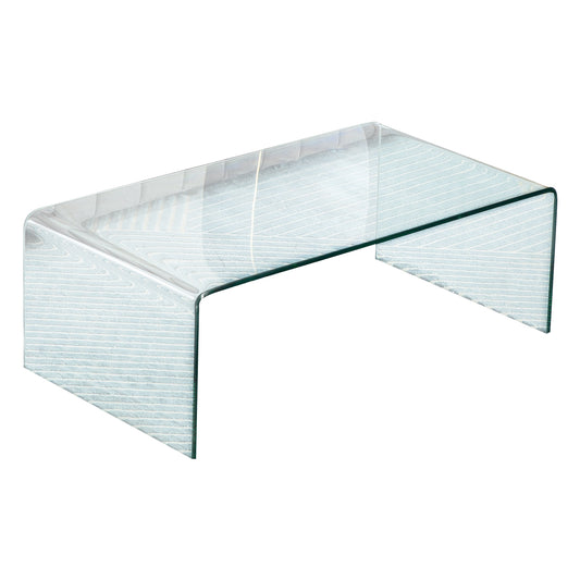 CT1027 Modern Clear Tempered Glass Coffee Table