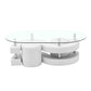 CT255 Oval Coffee Table with 2 Storage Stools