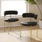 DC01 Stylish Granule Fabric Chairs Set of 2