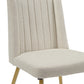 DC15 Set of 2 Fabric Dining Chair with Gold Base