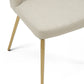 DC15 Set of 2 Fabric Dining Chair with Gold Base
