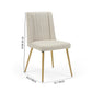 DC15 Set of 2 Fabric Dining Chair with Gold Base