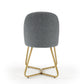 DC20 Set of 2 Fabric Dining Chairs with Brushed Gold Base