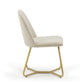 DC20 Set of 2 Fabric Dining Chairs with Brushed Gold Base