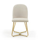 DC20 Set of 2 Fabric Dining Chairs with Brushed Gold Base
