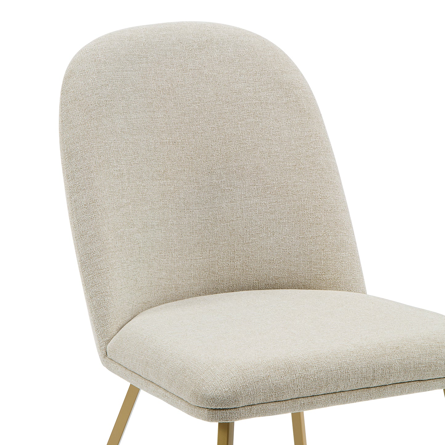 DC20 Set of 2 Fabric Dining Chairs with Brushed Gold Base