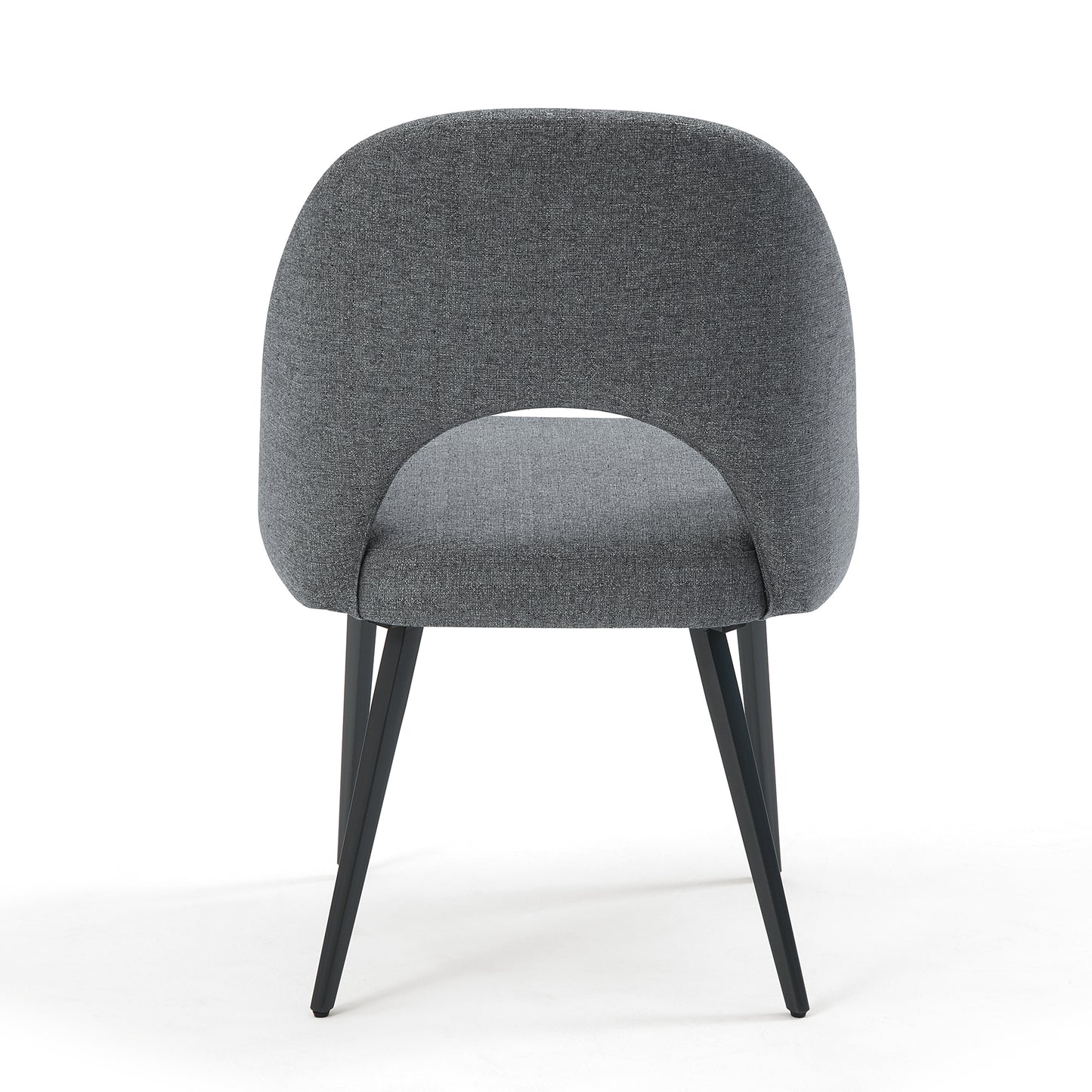 DC25 Set of 2 Fabric Dining Chair with Black Base