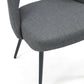 DC25 Set of 2 Fabric Dining Chair with Black Base