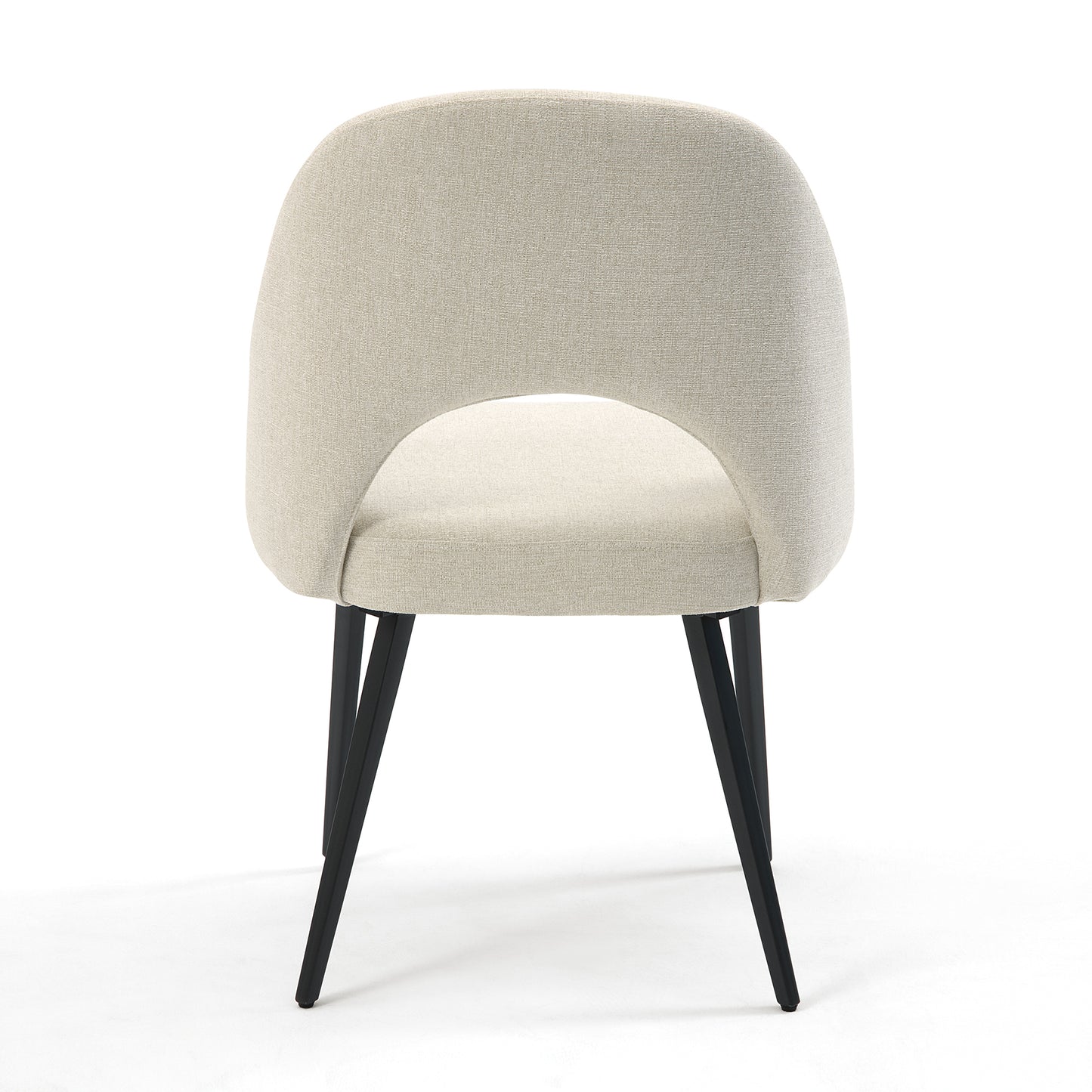 DC25 Set of 2 Fabric Dining Chair with Black Base