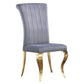 DCK86 Set of 2 Elegant Grey Velvet Dining Chair