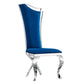 DCK99 Elegant Velvet & Leatherette Dining Chair Set of 2