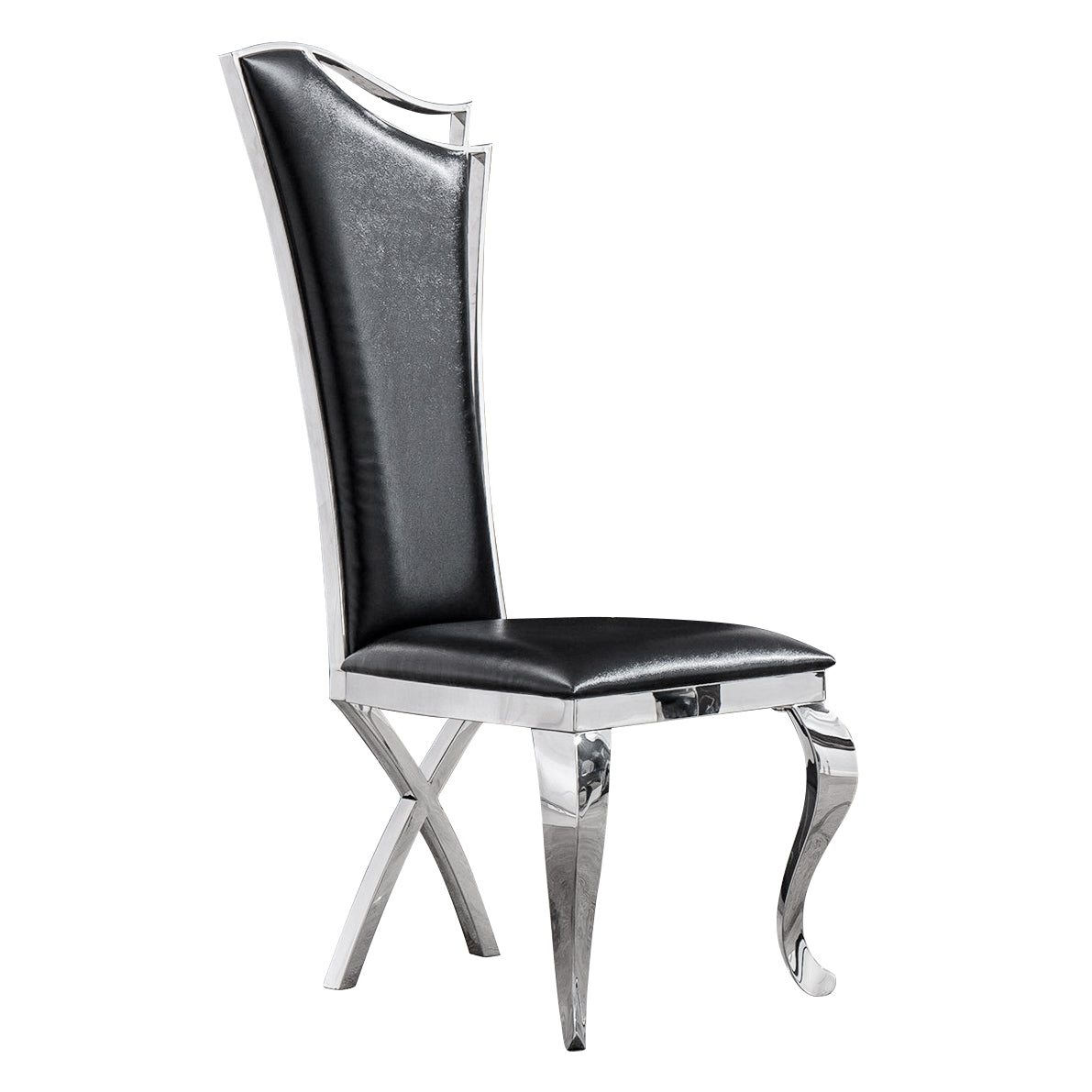 DCK99 Elegant Velvet & Leatherette Dining Chair Set of 2