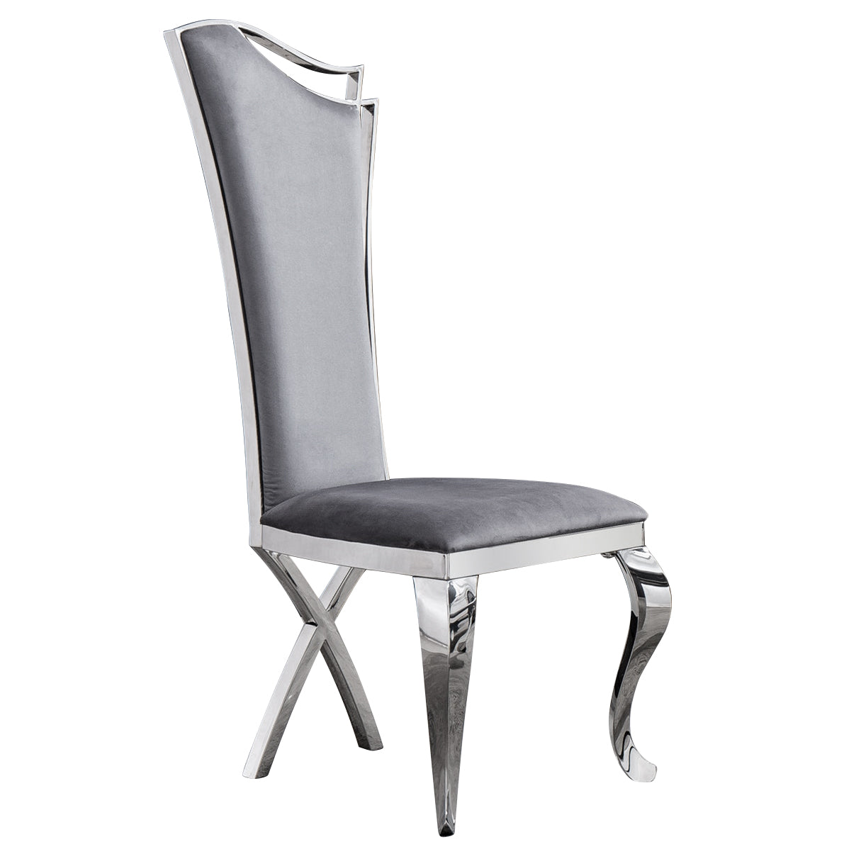 DCK99 Elegant Velvet & Leatherette Dining Chair Set of 2