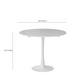 DT90 Printed Marble/ Metal Top Dining Table
