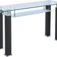 JD2 Modern Console Table with Tempered Glass