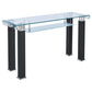 JD2 Modern Console Table with Tempered Glass