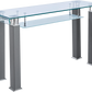 JD2 Modern Console Table with Tempered Glass