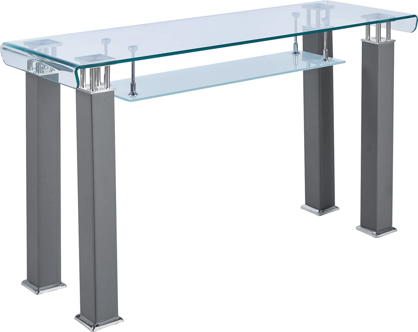 JD2 Modern Console Table with Tempered Glass