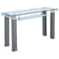 JD2 Modern Console Table with Tempered Glass