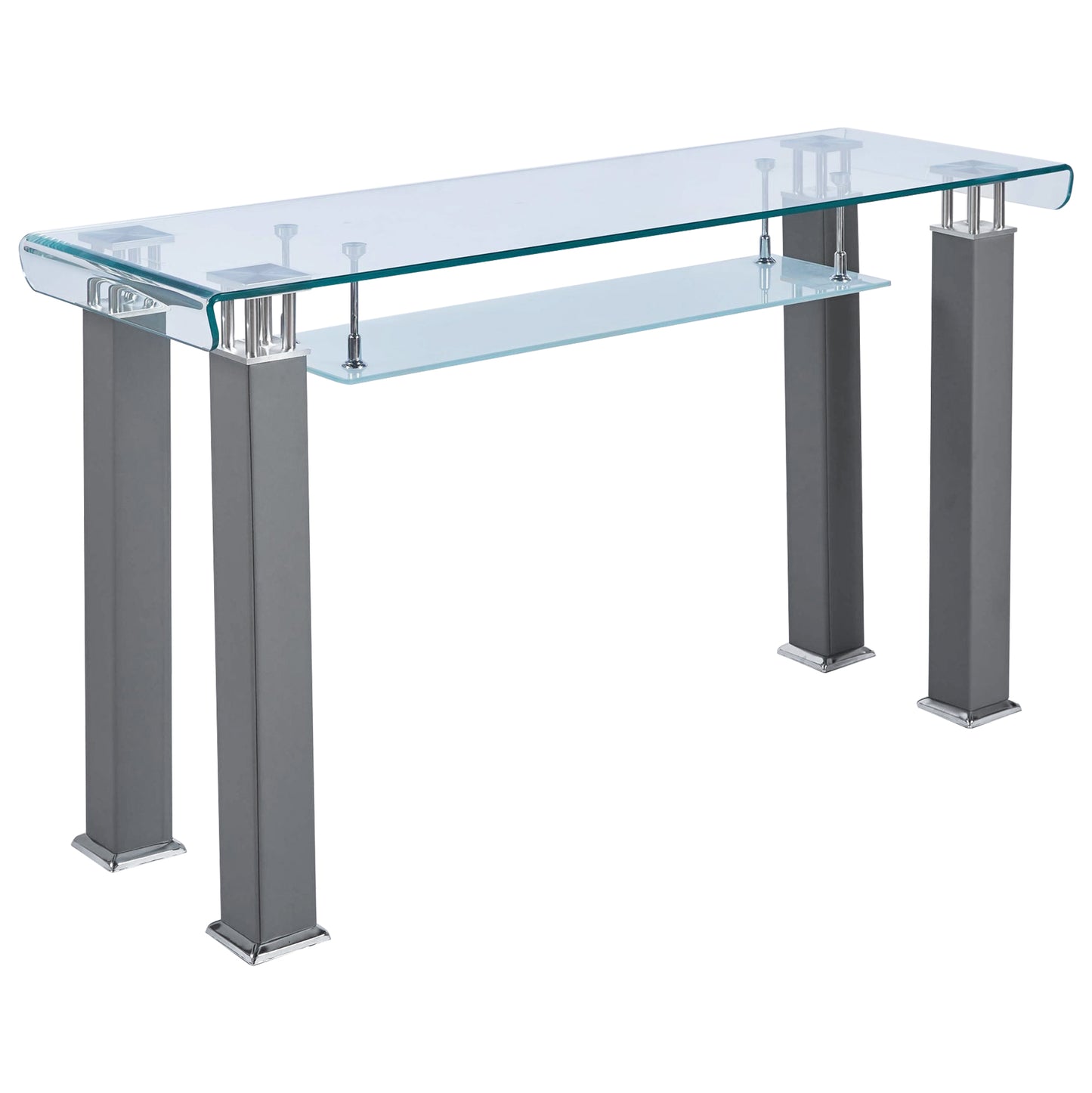 JD2 Modern Console Table with Tempered Glass
