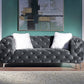8037 Modern Velvet Loveseat/ Sofa with Wood Frame and Metal Legs