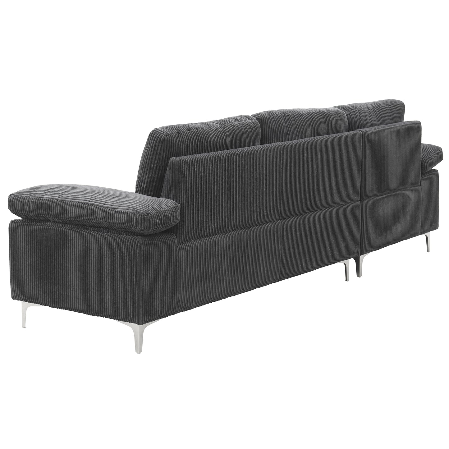 LSEC8036 Corduroy Left Corner Sectional Sofa