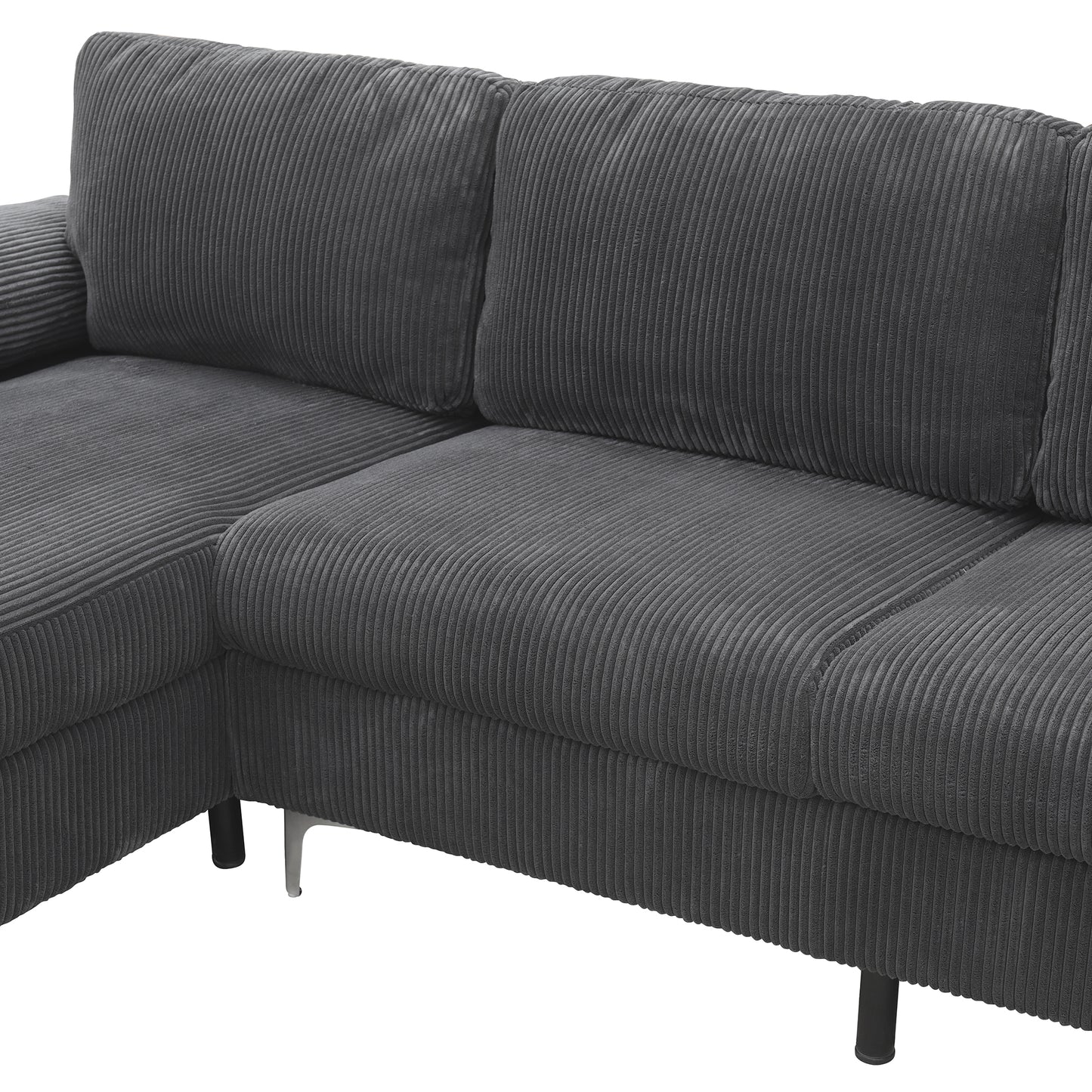LSEC8036 Corduroy Left Corner Sectional Sofa