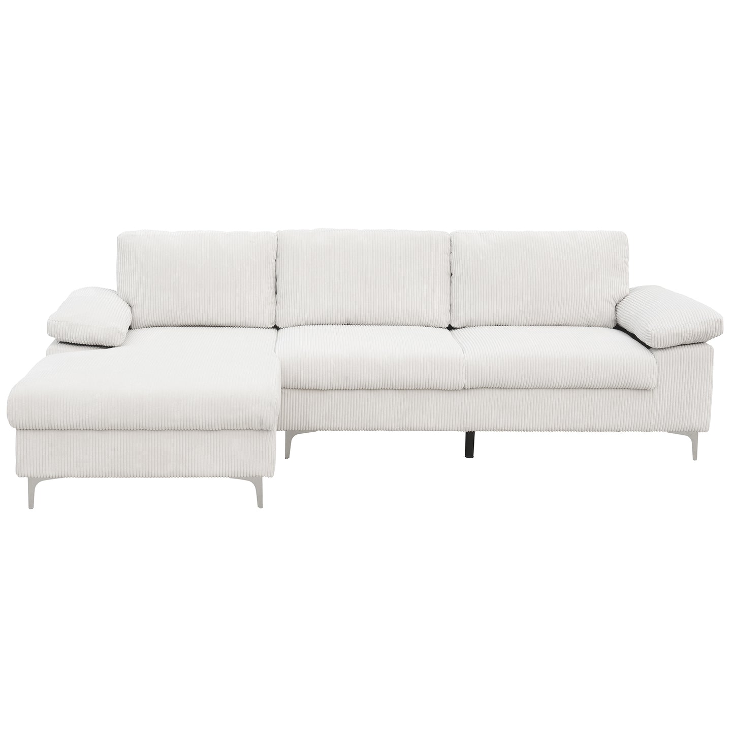 LSEC8036 Corduroy Left Corner Sectional Sofa