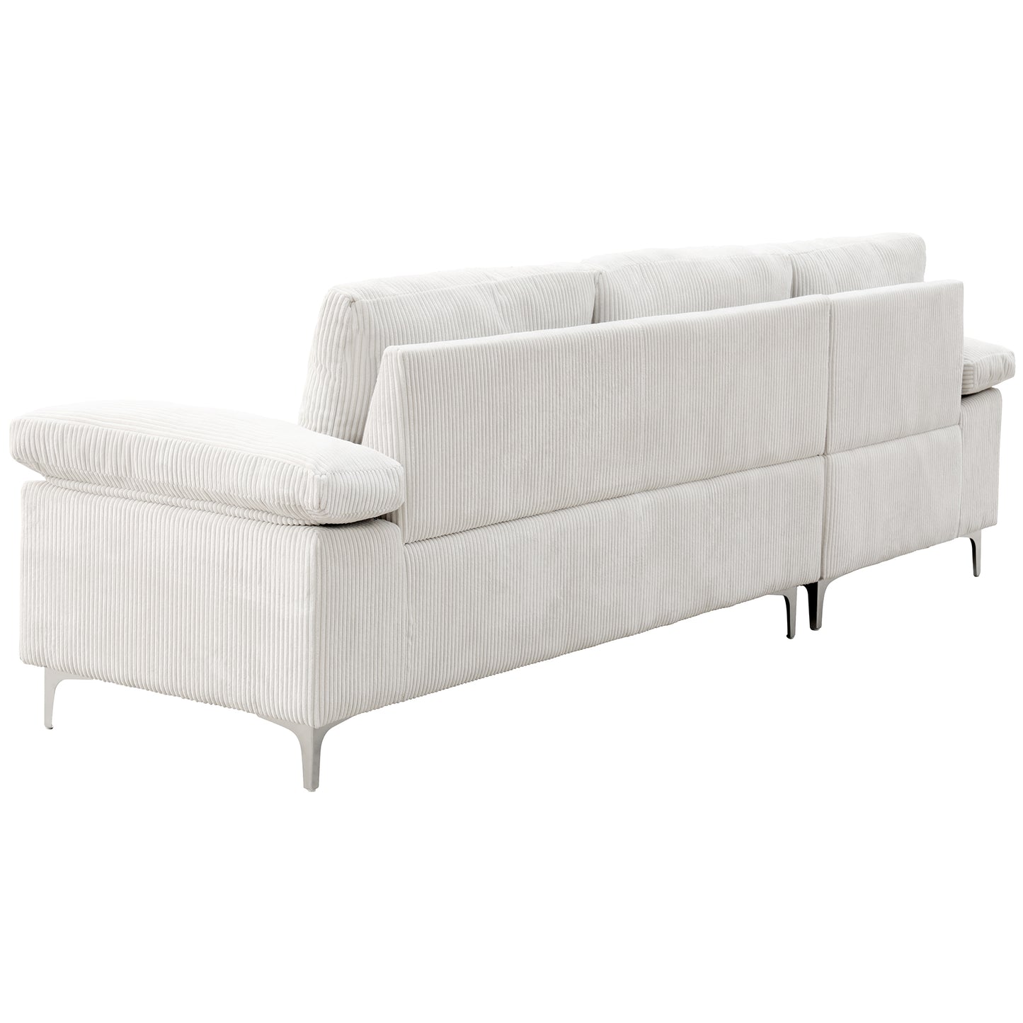 LSEC8036 Corduroy Left Corner Sectional Sofa