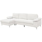 LSEC8036 Corduroy Left Corner Sectional Sofa