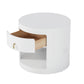 NS002IV Ivory Lacquer Plywood Night Stand