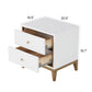 NS003IV Elegant Ivory Lacquer Night Stand