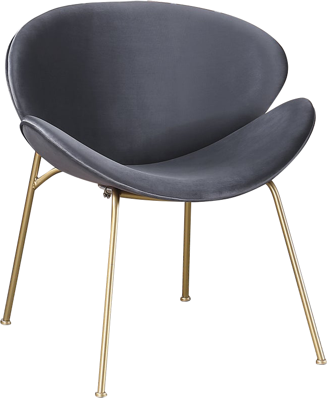 RC01 Set of 2 Velvet Barrel Chairs with Gold Metal Legs
