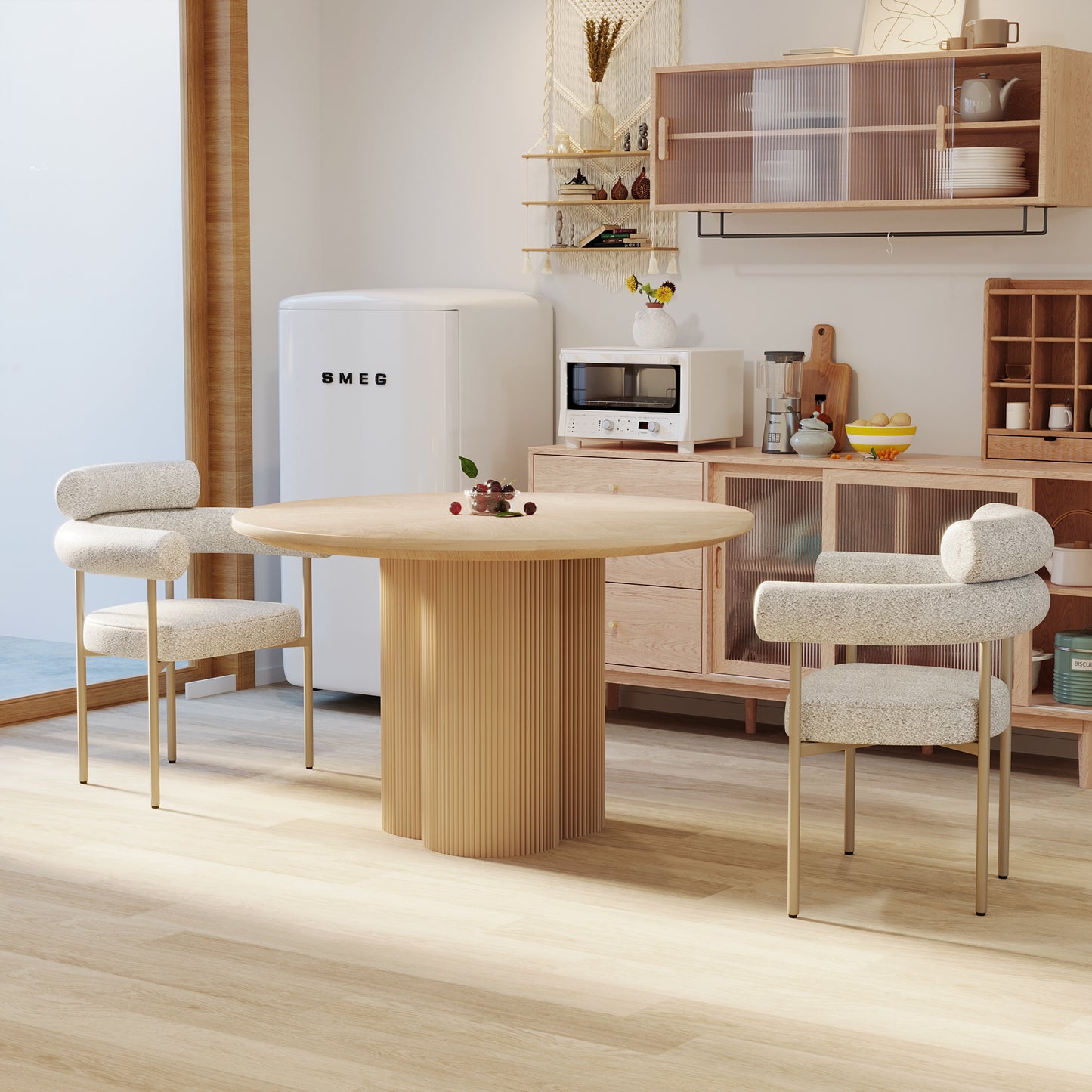 RDT011 OAK VENEER DINING TABLE