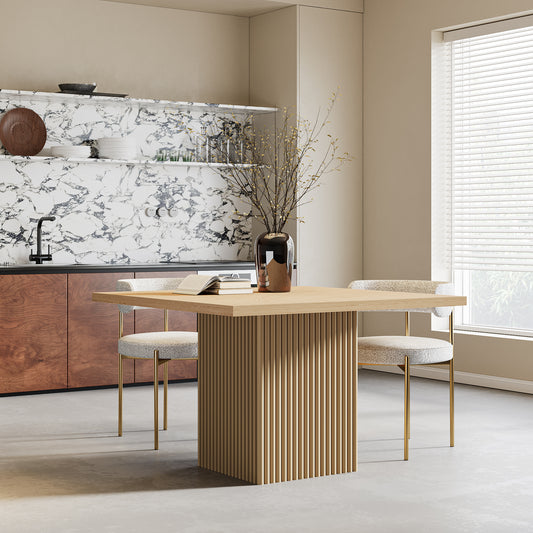 RDT012 OAK VENEER SQUARE DINING TABLE