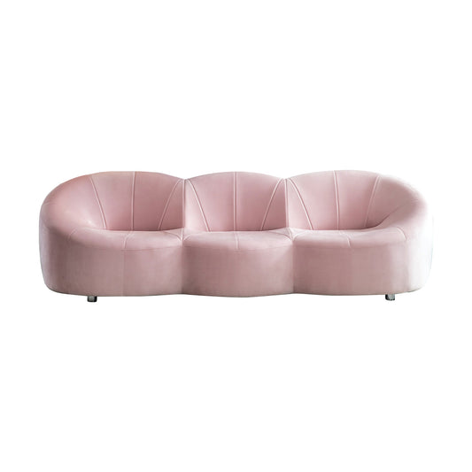 S607P Luxurious Pink Velvet Sofa