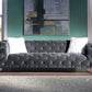 8037 Modern Velvet Loveseat/ Sofa with Wood Frame and Metal Legs