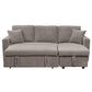 SMB8037 Corduroy Fabric Storage Chaise with Wheels