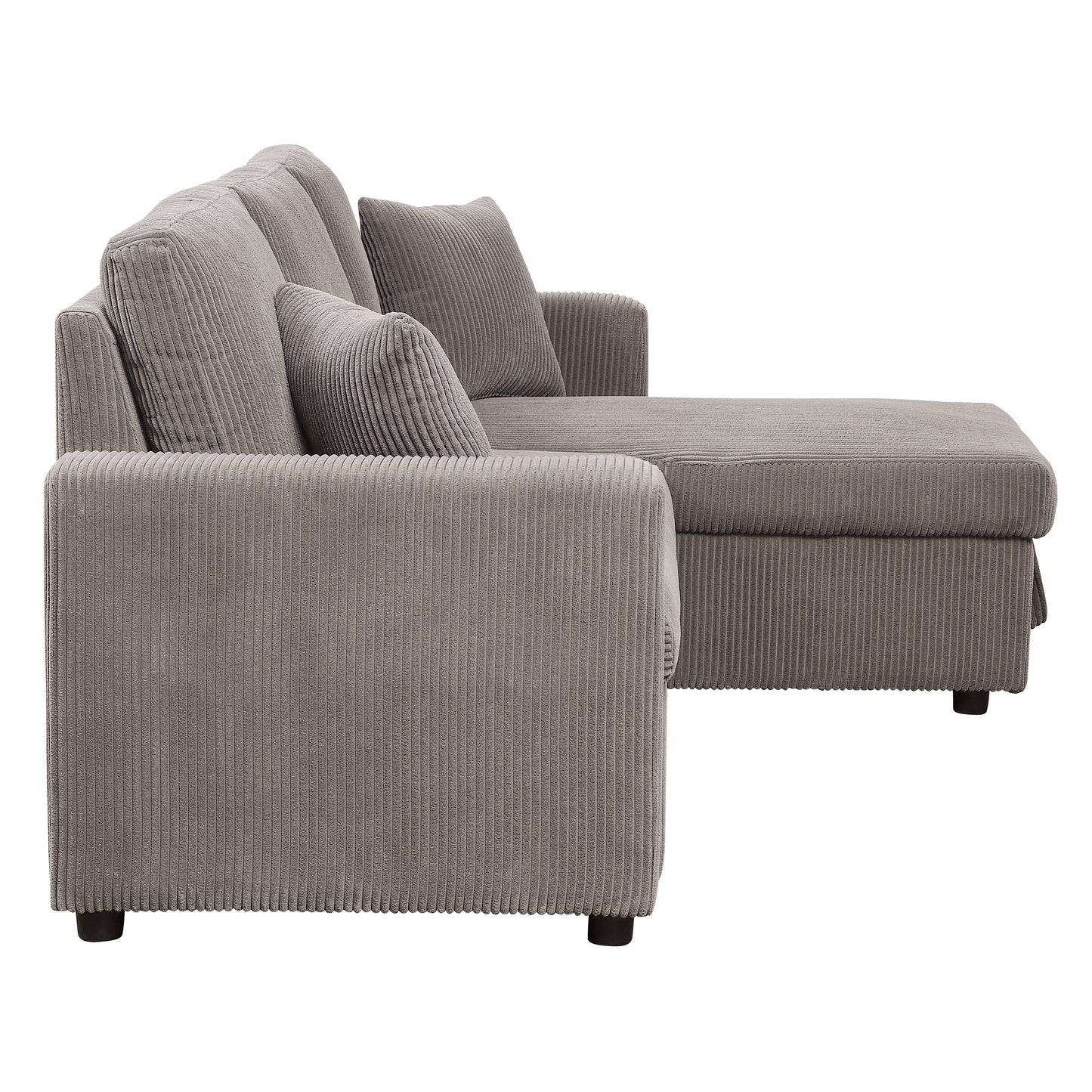 SMB8037 Corduroy Fabric Storage Chaise with Wheels