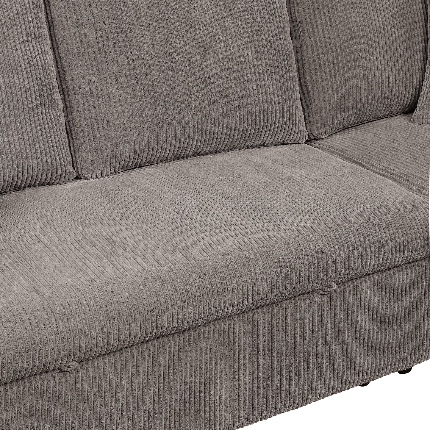 SMB8037 Corduroy Fabric Storage Chaise with Wheels