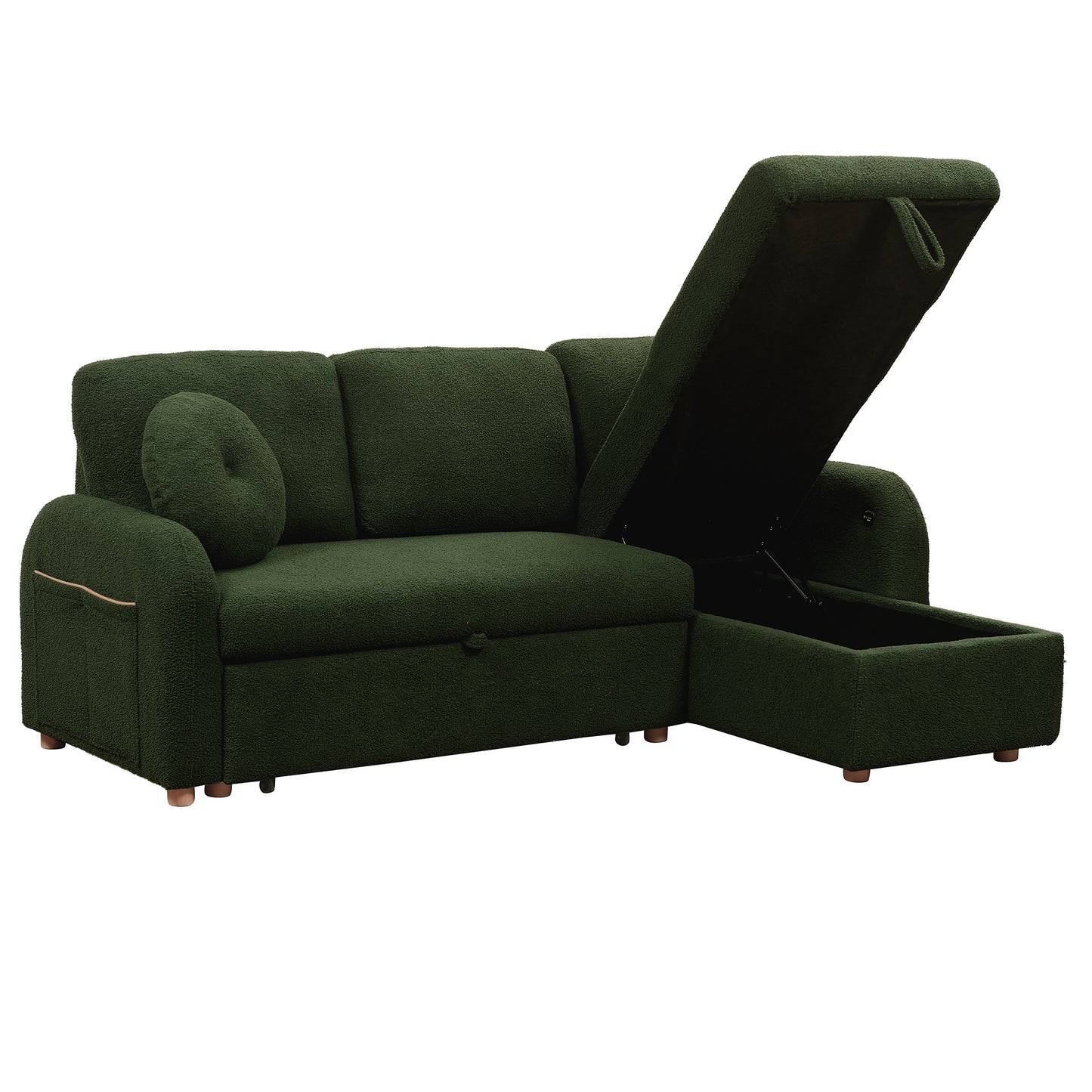 SP003 TEDDY VELVET SLEEPER BED