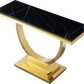 ST316 Black Marble Console Table with Gold Finish